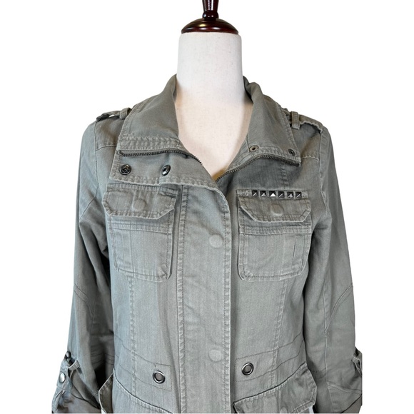 Hive & Honey Green Military Styled Anorak Jacket//S//Waist String Missing - Picture 3 of 9